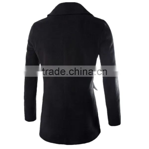 Hot Sale Good Quality Cheaper Price Boy Youth Style International Fan Woolen Long Men Winter Coat photo-2