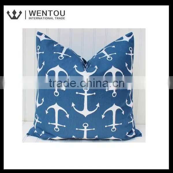 Hot Sale Fashion Anchors CoastalTurquoise Throw Pillow photo-2