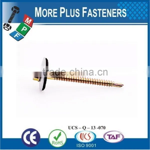 Made In Taiwan Dome Seal Roof Self Drilling Screw Head Hex Rubber Washer Self Drilling Screw Hex Head Bonded Washer Self Drillin photo-4