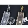 Gold Metal Swivel Diamond Jewelry Crystal USB Flash Drive