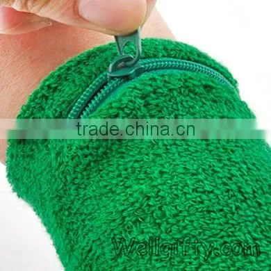 2017 New Design Zipper Pocket Sweatband for Promotional Use