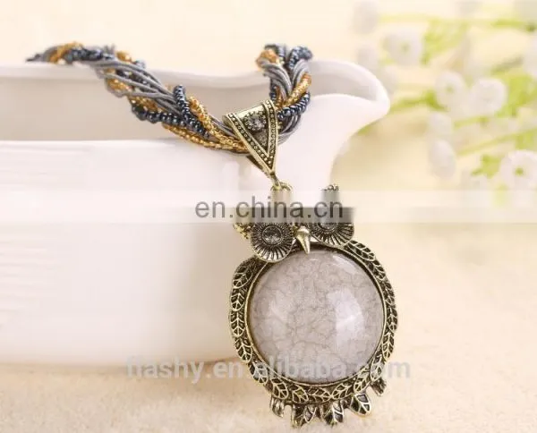 New Fashion 17 Color Owl Pendant Chain Necklace Chrismas Gift Jewelry photo-4