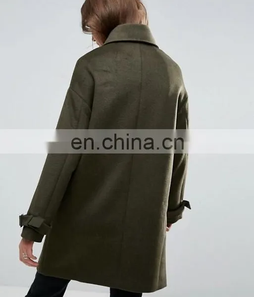 High-grade Women Long Wool Women Overcoat Paragraph Dust Coat photo-3