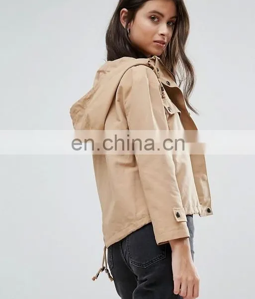 High Quality Fashion Long Sleeve Latest Design Women PU Leather Jacket photo-3