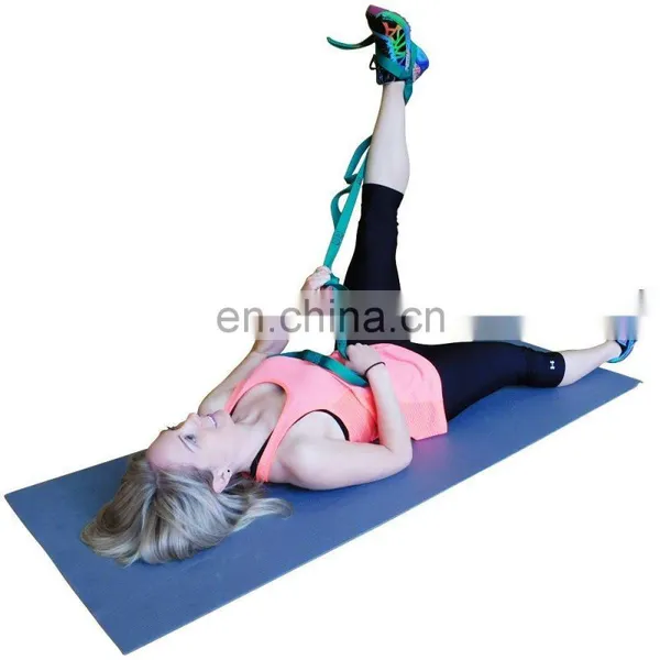 Yoga Workout Elastic Nylon Ballet Stretch Strap Band With 10 Flexible Loops photo-4