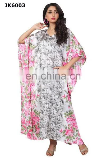 Floral Printed Medium Length Kaftan / Decent Daily Wear High Quality Kaftan / Latest Indian Ethnic Wear (kaftans 2017) photo-3