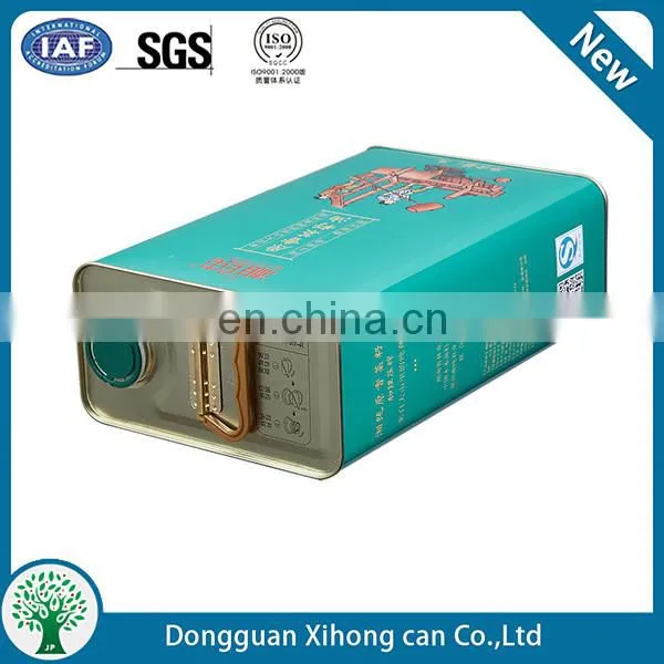 3L Oil Can Olive Oil Tins Square Camellia Oil Cans With Plastic Lids photo-2