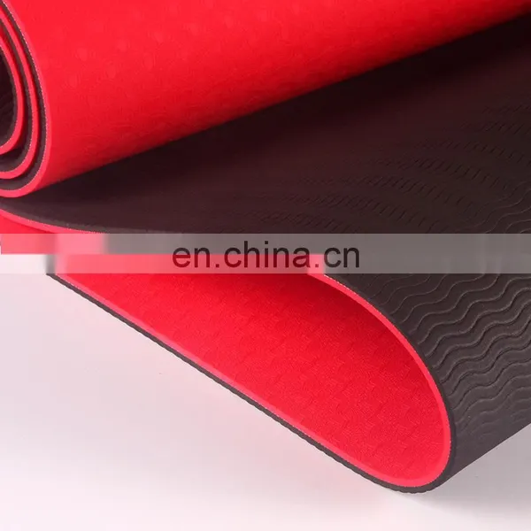Customized TPE Yoga Mat 2 Colors 2 Layered Mat183*61*0.6 cm photo-4