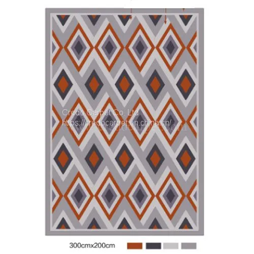 Striped Modern Design Hand Tufted Living Room Carpet