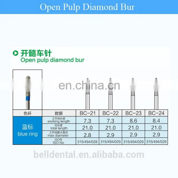 Belldental High Speed Dental Diamond Burs Compatible With Mani Diamond Bur photo-6