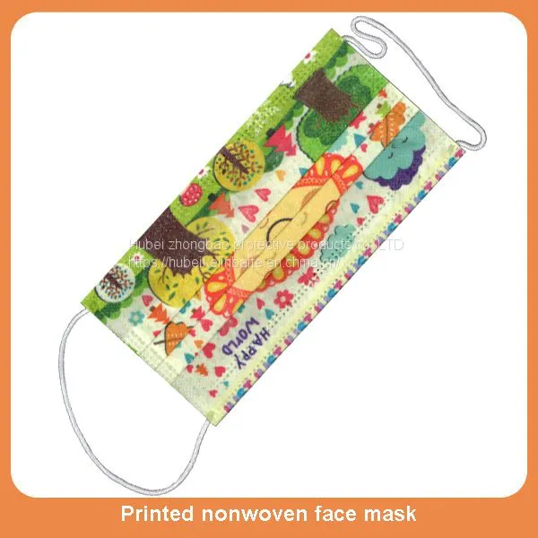 PET Layer Printed Face Mask Women Sunscreen Dustproof Breathable Lovely Fashion Face Mask