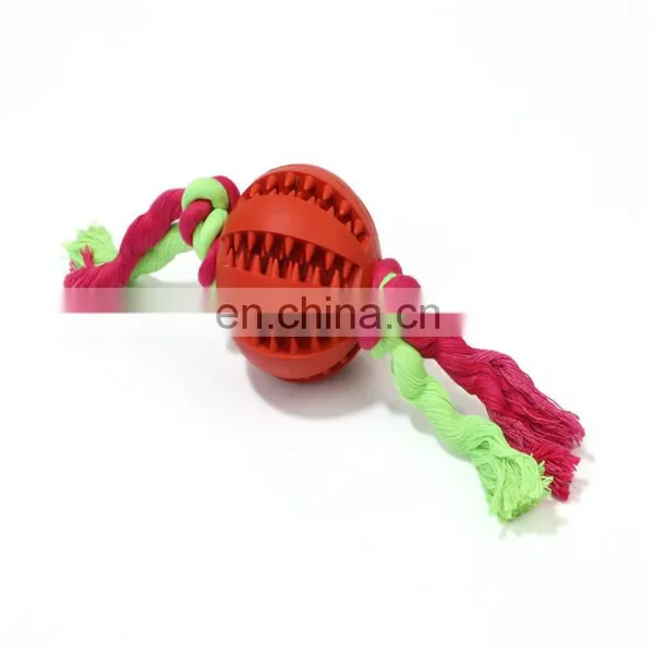Dental Treat Soft Rubber Tooth Cleaning Dog Knot Ball Toys photo-4