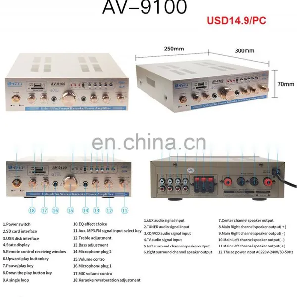 High Quality Audio Amplifier AK-002 Car Amps photo-4
