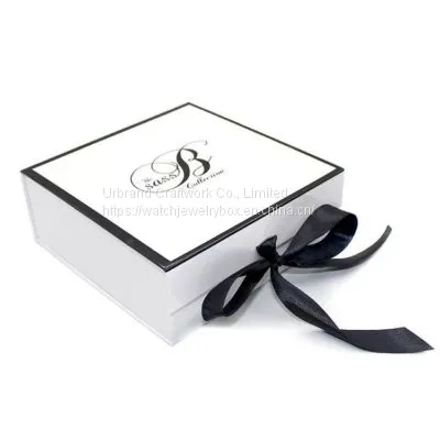 Ribbon Gift Box Creative Flip Box Export Products Packaging Box Folding Cardboard Box With Ribbon Bow photo-3