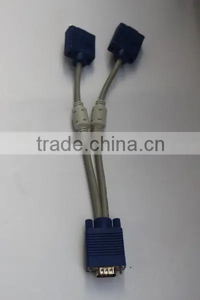 30cm 1 in 2 Out VGA Y Splitter VGA Switch Cable for Computer Monitor photo-2