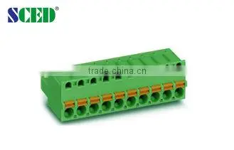 Termin Block 3.50mm PCB Screwless Terminal Block With Plug Double Levels 300V 8A