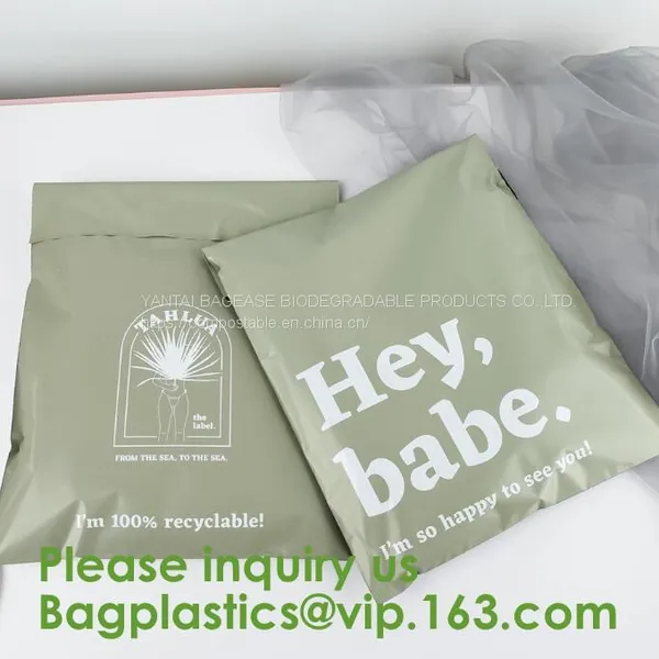 Compostable Biodegradable Packaging Mailing Bag With Handle,Biodegradable Compostable Plastic Courier Shipping Envelope photo-4