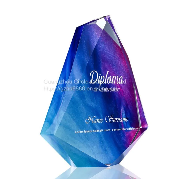 New Arrival New Product Custom Content High Standard K9 Crystal Color is Rich Business Gift Crystal Crystal Trophy photo-2