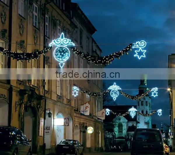2015 led decoration motif light christmas across street
