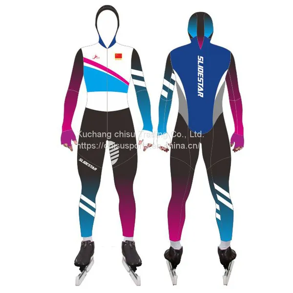 Hot Sale China Factory Price Custom Body Suit Short Track Speed Skating Training Suit Sportswear Outwear With Hat photo-3