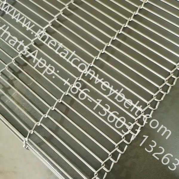 304 Stainless Steel Wire Mesh Ladder Chain Conveyor Belt Flat Flex Belt for Furnace Oven,pizza Oven photo-2