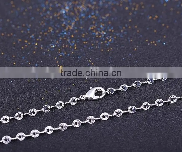 Hot Selling Simple Design Fashion Jewelry Rhodium Plated Cheap Short Cable Chain Necklace photo-6