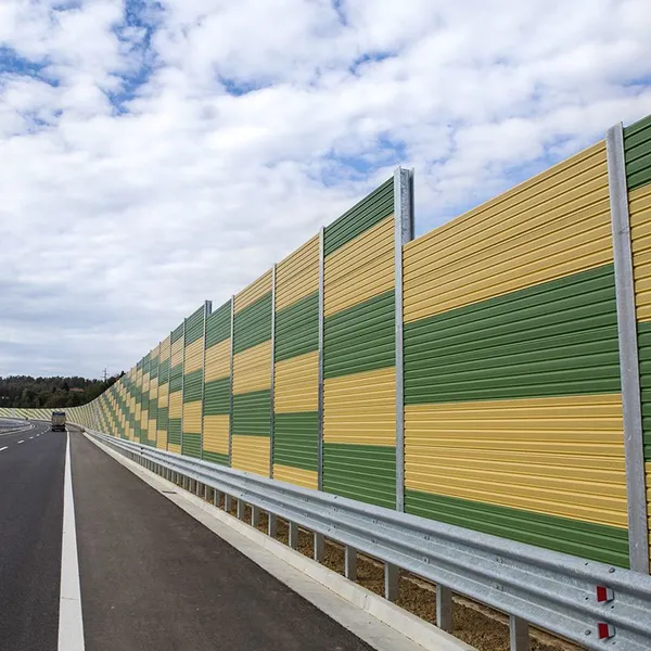 Acrylic Sheet Sound Barrier Galvanized Steel Sound Barrier Fence 500x2000x80mm Highway Soundproofing Manufacturer PVC Material photo-2