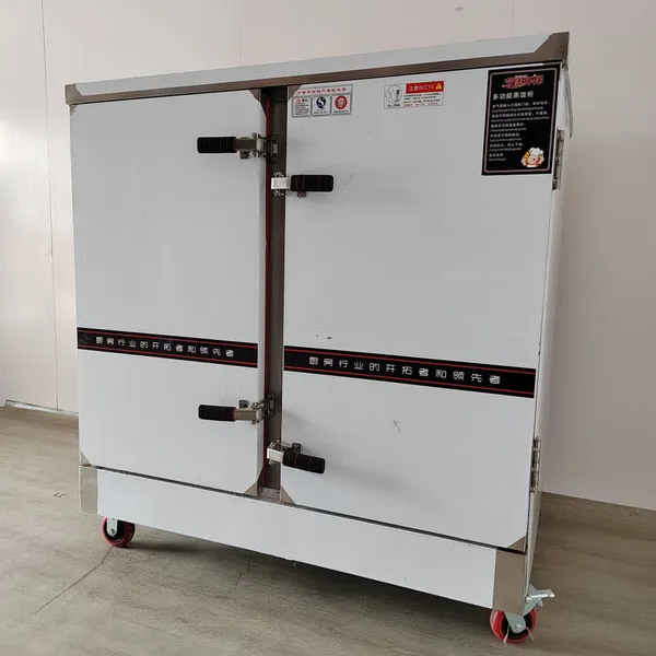 Stainless Steel 48 Tray Rice Steaming Cabinet for Large-Scale Catering photo-5