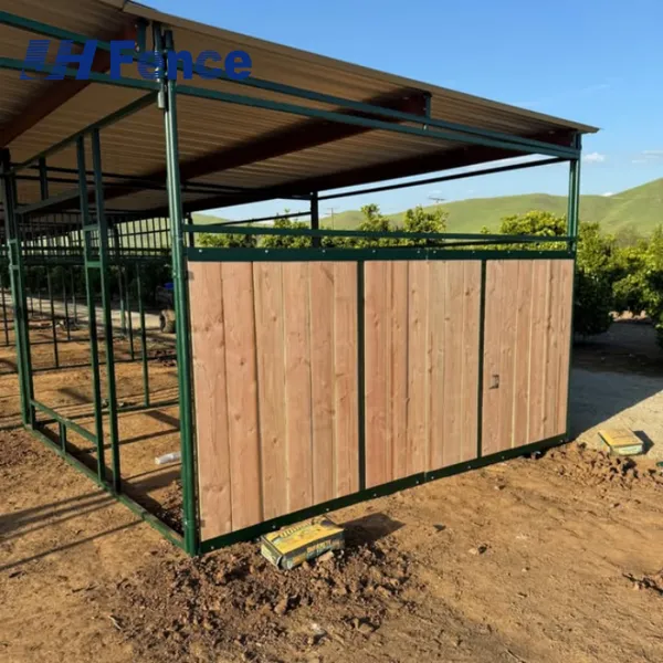 New Outdoor Horse Stables With Roof Shelter Economical Dressage Equipment for Horse Boarding at Farm Horse Stall Horse Barn photo-2