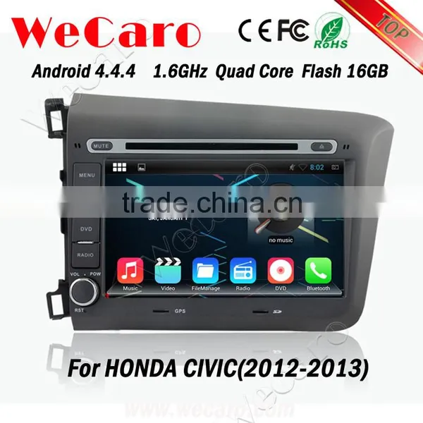 Wecaro Android 4.4.4 Car Gps Navigation System China Factory 8" for Honda Civic Car Dvd Player Mirror Link 2012 2013 photo-2