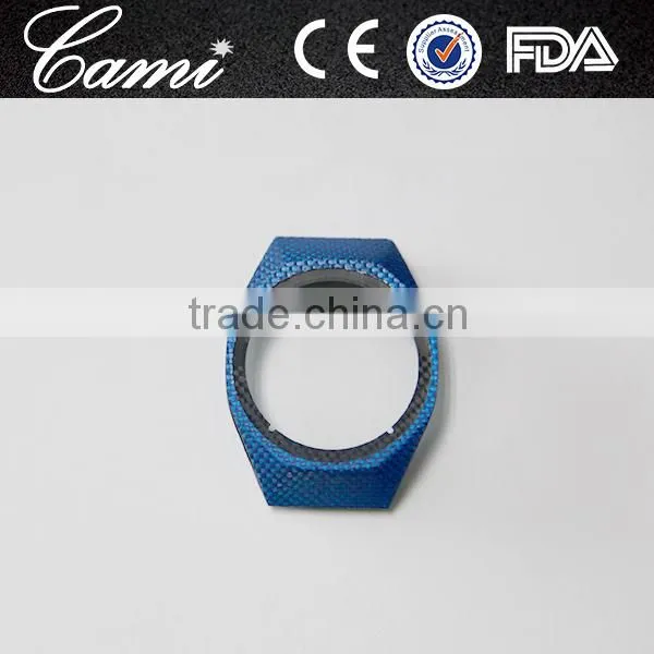 Low MOQ Blue 3D Carbon Fiber Watch Case and Bezel Insert for Man Watches photo-3