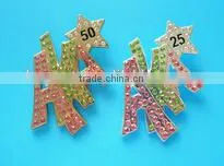 Alpha Kap Alpha AKA Silver Star Gold Star Bling Stone With 25 or 50 Brooch Pin Jewelry Pin photo-2