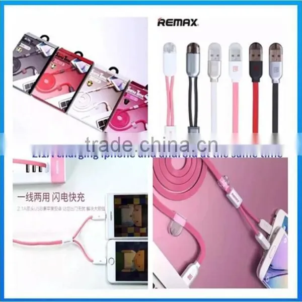 Remax 2 in 1 USB Cable Charge Cable for Both Micro and Iphone photo-2