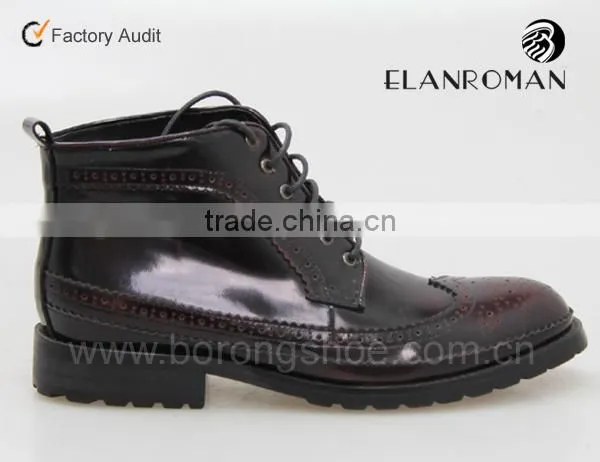 Wholesale Fashion Men's Leather Buckle Ankle Boots Shoes photo-2