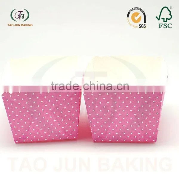 Disposable Square Cupcake Liners Cups Paper photo-4