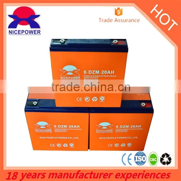 Good Price 12V20AH Rechargeable Ebike Battery 6-DZM-20 With Longer Mileage