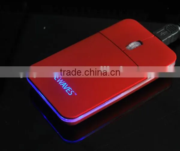 Laptop USB Wired Super Slim Flat Mouse With LED Logo photo-5