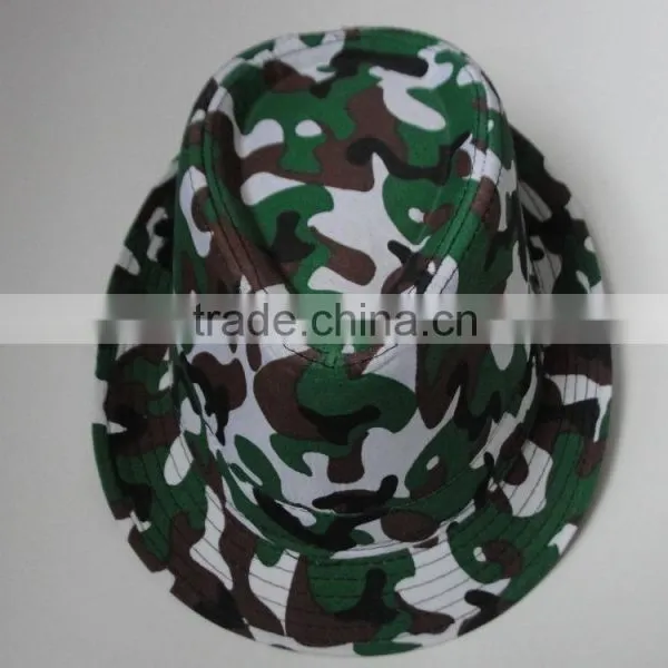 2016 Fashion Fabric Fedora Hat Camouflage Pattern Hat photo-2