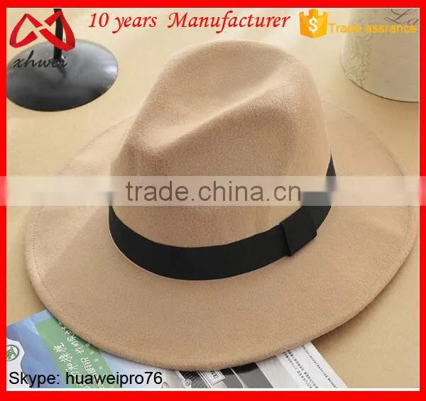 100% Australian Wool Felt Floppy Fedora Hats, Wide Brim Fedora Hats Winter Cowboy Style Hat photo-2