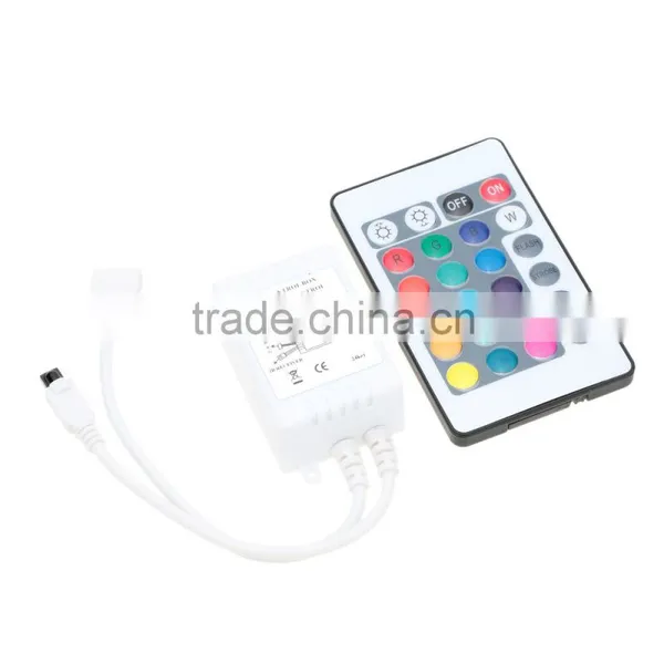 RGB Color Remote Control Dimmer DC 12V 24keys Mini Wireless IR LED Controller for Led Strip Light SMD 5050 / 3528 photo-2
