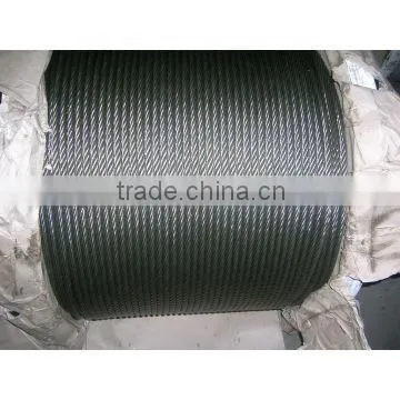 Manufacture for 6*19 Stainless Steel Wire Rope (type 304)
