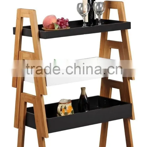 bamboo and MDF shelf with tray