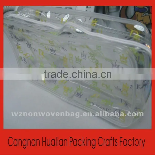 Clear Pvc Zipper Custom Cosmetic Bag