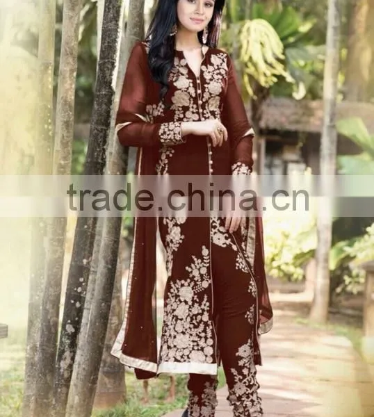FASHIONABLE GEORGETTE DESIGNER SUIT photo-5