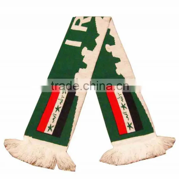 Bob Trading Old Factory Football Fans Knitting Scarf Fancy Yarn Knitting Scarf