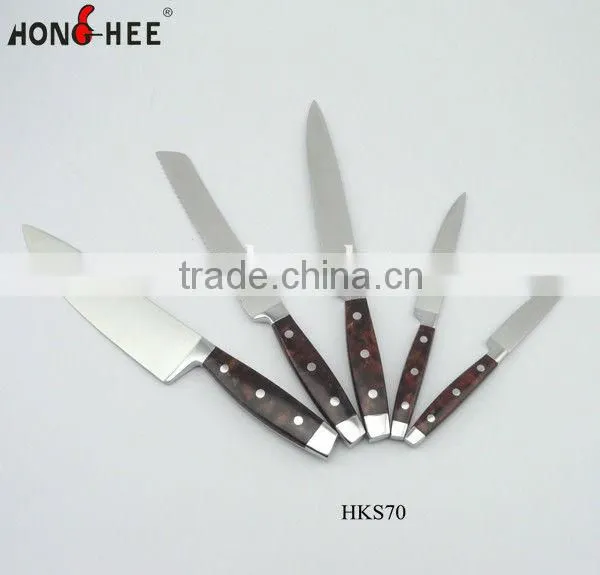 5 Pcs Pakka Handle Professional Chef Knife