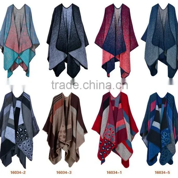 Wool / Cashmere Blended Winter Thick Sweater Poncho photo-2