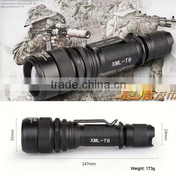 S16 Waterproof Rechargeable Zoom Dimmer High Power Hunting Torch photo-6