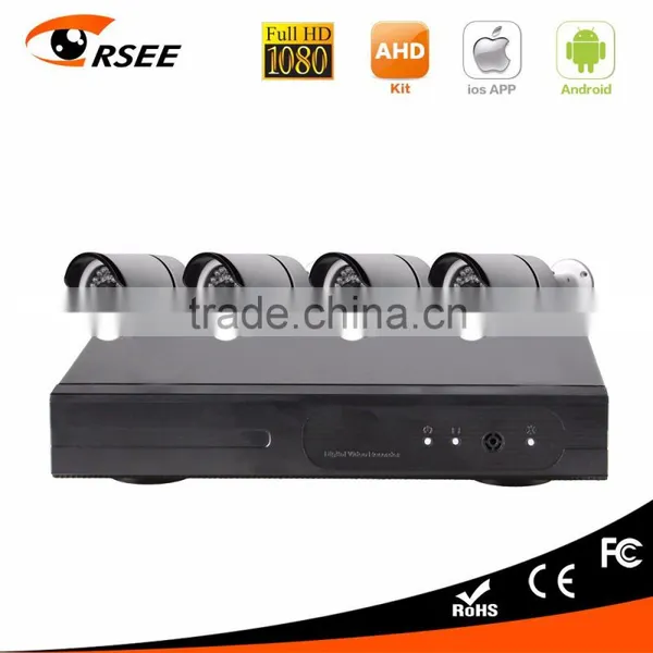 Plug and Play 4CH 1080p Ahd Kit From Factory hd Security Camera System