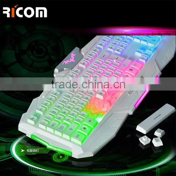 7colors LED Backlight Computer Keyboard USB Wired Professional Laptop Gaming Keyboard--LK612--Shenzhen Ricom photo-4